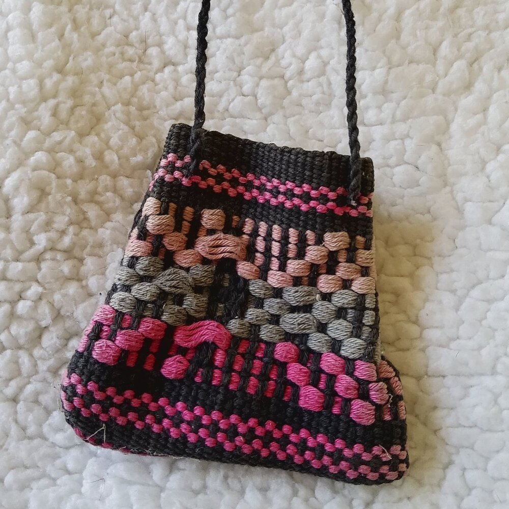 Mini Woven Bohemian Crossbody Pouch Bag Native American Style Bag Charm